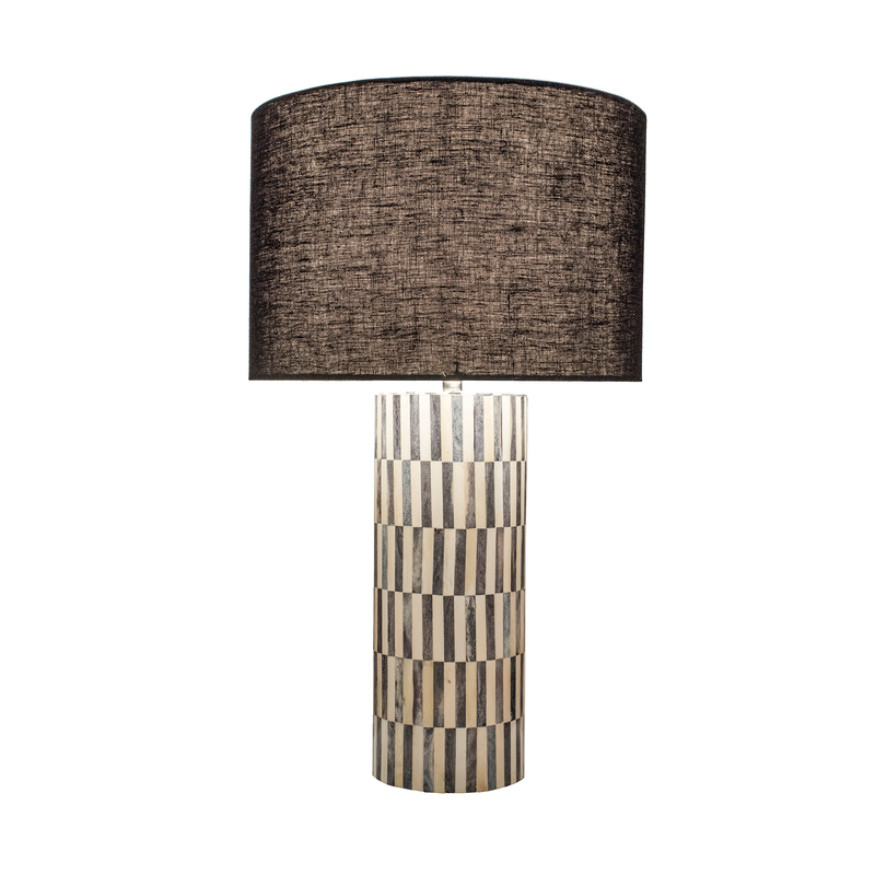Artisan Table Lamp in Bone & Fabric | homelove.in