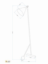 Serve and Volley Iron Floor Lamp cadd | homelove.in
